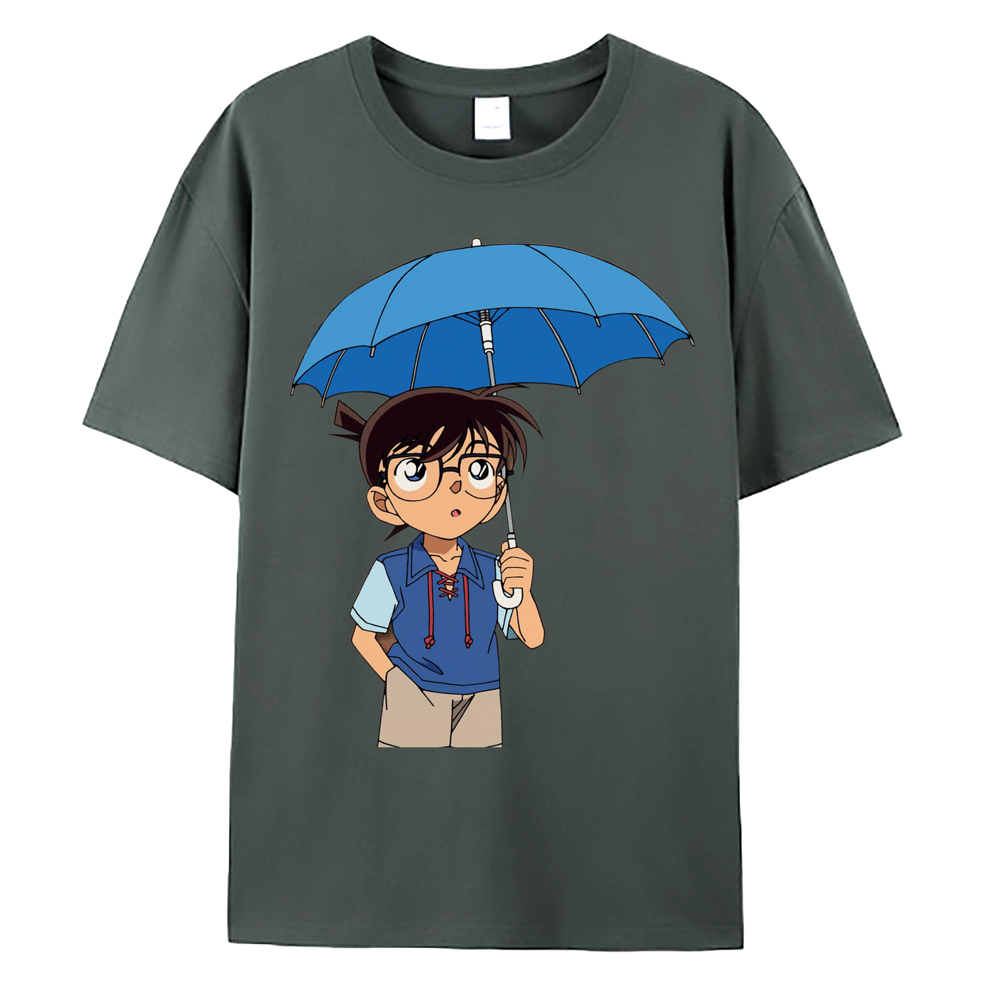 （画像用） 名探偵コナン 江戸川 コナン Detective Conan Conan Edogawa 綿100％ メンズ半袖Tシャツ｜肌触りやわらか＆通気性
